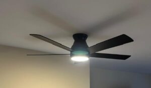 TCL 52 Ceiling Fan with Lights. Black Flush Mount Ceiling Fans with Remote Control. 6 Speeds DC Reversible. Dimmable. Noiseless. Low Profile Ceiling Fans for Bedroom photo review