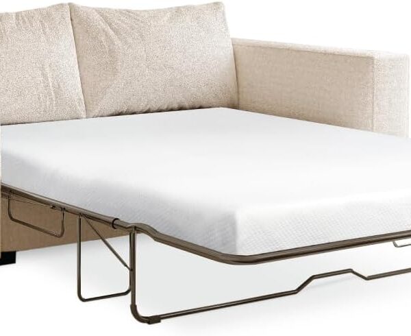 Milliard 4.5 Inch Memory Foam Replacement Mattress with Breathable. Waterproof and Washable Cover for Full Size Sleeper Sofa and Couch Beds - Full