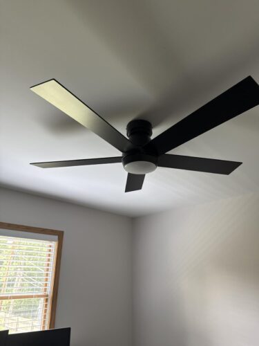 TCL 52 Ceiling Fan with Lights. Black Flush Mount Ceiling Fans with Remote Control. 6 Speeds DC Reversible. Dimmable. Noiseless. Low Profile Ceiling Fans for Bedroom photo review