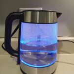 Amazon Basics Electric Kettle with Glass Carafe for Tea and Coffee. BPA-Free. Fast Boiling. Auto Shut-Off. 1.1 Quarts. 1500W. Glass and Steel photo review
