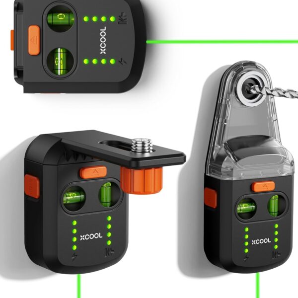 3-in-1 Laser Level Tool with Line Laser. Drill Dust Collector. Laser Level Stand with Suction Cup Wall Mount. 131ft Wall Laser Level for Picture Hanging. Painting. Renovations