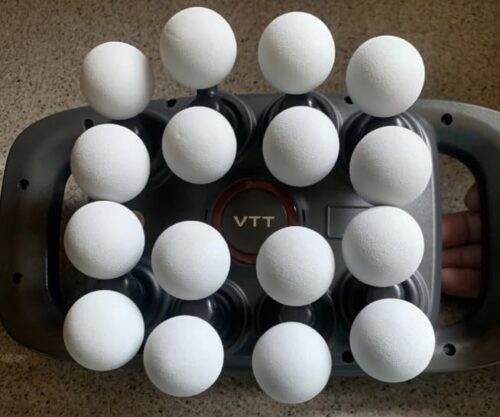 VTT 16-Head Massage Gun Set. Deep Tissue Percussion Massager with 3 Modes & 30 Intensities.Quiet Muscle Massage Gun for Back.Shoulders. Legs. Foot. Body Muscle Pain Relief photo review