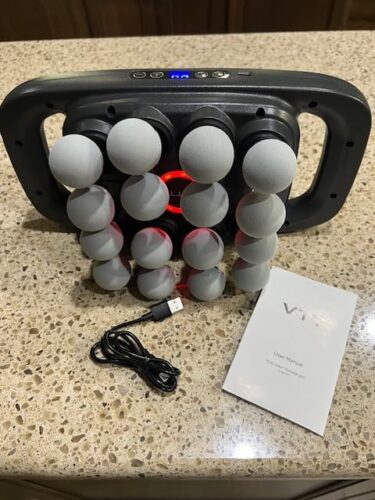 VTT 16-Head Massage Gun Set. Deep Tissue Percussion Massager with 3 Modes & 30 Intensities.Quiet Muscle Massage Gun for Back.Shoulders. Legs. Foot. Body Muscle Pain Relief photo review