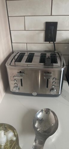 GE 2 Slice Stainless Steel Toaster. Extra Wide Slots for Toasting Bagels. Breads. Waffles & More. 7 Adjustable Shade Settings. Removable Crumb Tray. Countertop Kitchen Essentials. 850 Watts photo review