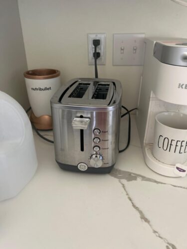 GE 2 Slice Stainless Steel Toaster. Extra Wide Slots for Toasting Bagels. Breads. Waffles & More. 7 Adjustable Shade Settings. Removable Crumb Tray. Countertop Kitchen Essentials. 850 Watts photo review