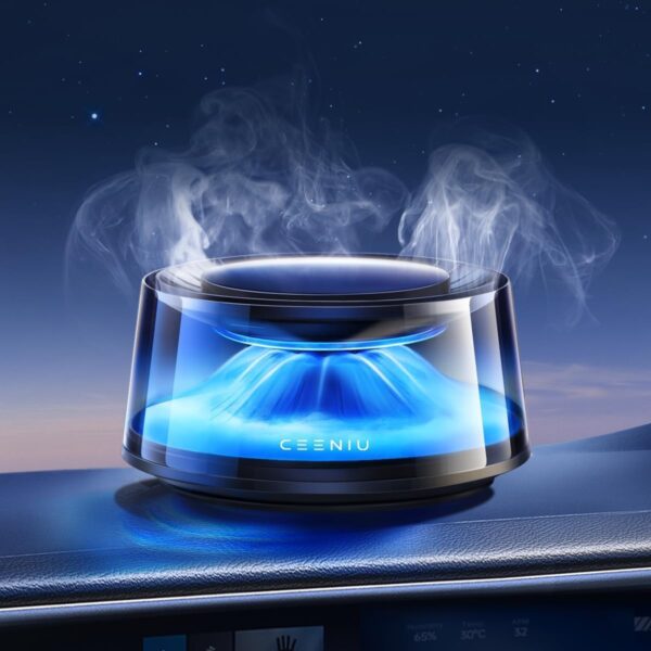 Ceeniu Smart Car Air Fresheners. Premium Scenic Fragrance Car Freshener. Auto On/Off. Adjustable Intensity. Sandalwood Cologne & Cherry Blossom Lasts for 4 months. 2025 New CF8 Automotive Diffuser