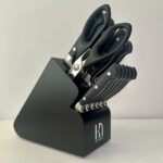Knife Set. 15 Pcs Kitchen Knife Block Set. Enduring Razor-Sharp Japanese High Carbon Stainless Steel Chef Knife Set with Block and Sharpener. Premium Knives Set for Kitchen. Black Acacia photo review
