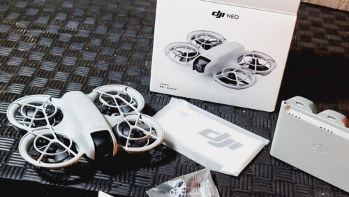 DJI Neo. Mini Drone with 4K UHD Camera for Adults. 135g Self Flying Drone that Follows You. Palm Takeoff. Subject Tracking. QuickShots. Stabilized Video. Built-In Propeller Guard (Controller-Free) photo review