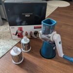 Cheese Grater Rotary. Rotary Grater for Kitchen. Kitchen Grater Vegetable Slicer with 3 Drum Blades. Fast Cutting Cheese Shredder for Vegetables and Nuts photo review