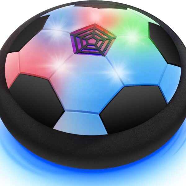 Toyk Boy Toys - LED Hover Soccer Ball - Air Power Training Ball Playing Football Indoor Outdoor Game - Birthday Gifts for Kids. Age 3 4 5 6 7 8-12 Year Old Boys - Soccer