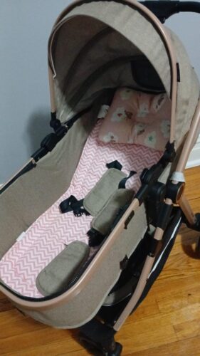 2-in-1 Baby Stroller with Bassinet Mode - Folding Infant Newborn Pram Stroller with Reversible Seat - Toddler Strollers for 0-36 Months Old Babies (Gery) photo review