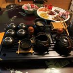 fanquare Chinese Black Ceramic Kung Fu Tea Set With Tea Tray And Small Tea Tools.Porcelain Tea Service photo review