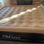 OhGeni Queen Air Mattress with Built in Pump. Inflatable Blow Up Mattress 18 Raised Comfort.Upgraded Surface Portable Mattress. Air Bed for Camping. Home and Guest. Colchone Inflable. 650 lbs Max photo review