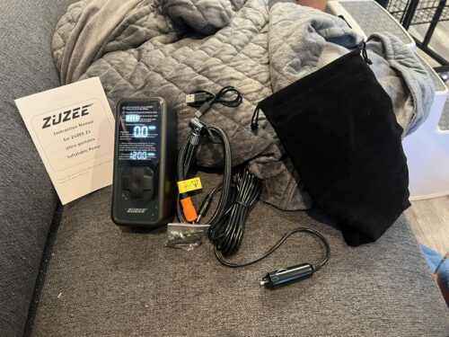 Tire Inflator Portable Air Compressor - 4X Faster Inflation. 150PSI Air Pump for Car Tires with Digital Pressure Gauge/LED Light. 20000mAh Portable Tire Inflator for Car. Moto. Bike. Ball. etc photo review