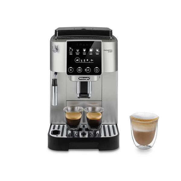 De'Longhi Fully Automatic Coffee Machine MAGNIFICA START Bean-to-Cup Espresso Machine Perfect for Espresso. Americano. Cappuccino. Latte Macchiato- ECAM220.31.SB Silver/Black (UAE ESMA Certified)