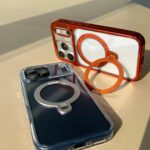 CASEKOO Cosmic Orange Glossy for iPhone 17 Pro Max Case [360 Spin Magnetic Stand][Fit for MagSafe][17FT Military Protection] Slim Polished for iPhone 17 Pro Max Case with Stand 6.9''. Cosmic Orange photo review