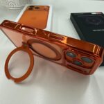 CASEKOO Cosmic Orange Glossy for iPhone 17 Pro Max Case [360 Spin Magnetic Stand][Fit for MagSafe][17FT Military Protection] Slim Polished for iPhone 17 Pro Max Case with Stand 6.9''. Cosmic Orange photo review