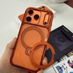 CASEKOO Cosmic Orange Glossy for iPhone 17 Pro Max Case [360 Spin Magnetic Stand][Fit for MagSafe][17FT Military Protection] Slim Polished for iPhone 17 Pro Max Case with Stand 6.9''. Cosmic Orange photo review