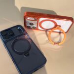 CASEKOO Cosmic Orange Glossy for iPhone 17 Pro Max Case [360 Spin Magnetic Stand][Fit for MagSafe][17FT Military Protection] Slim Polished for iPhone 17 Pro Max Case with Stand 6.9''. Cosmic Orange photo review