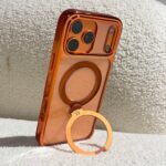CASEKOO Cosmic Orange Glossy for iPhone 17 Pro Max Case [360 Spin Magnetic Stand][Fit for MagSafe][17FT Military Protection] Slim Polished for iPhone 17 Pro Max Case with Stand 6.9''. Cosmic Orange photo review