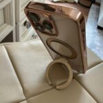 CASEKOO Cosmic Orange Glossy for iPhone 17 Pro Max Case [360 Spin Magnetic Stand][Fit for MagSafe][17FT Military Protection] Slim Polished for iPhone 17 Pro Max Case with Stand 6.9''. Cosmic Orange photo review