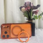 CASEKOO Cosmic Orange Glossy for iPhone 17 Pro Max Case [360 Spin Magnetic Stand][Fit for MagSafe][17FT Military Protection] Slim Polished for iPhone 17 Pro Max Case with Stand 6.9''. Cosmic Orange photo review