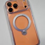 CASEKOO Cosmic Orange Glossy for iPhone 17 Pro Max Case [360 Spin Magnetic Stand][Fit for MagSafe][17FT Military Protection] Slim Polished for iPhone 17 Pro Max Case with Stand 6.9''. Cosmic Orange photo review