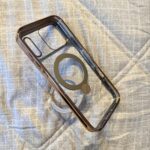 CASEKOO Cosmic Orange Glossy for iPhone 17 Pro Max Case [360 Spin Magnetic Stand][Fit for MagSafe][17FT Military Protection] Slim Polished for iPhone 17 Pro Max Case with Stand 6.9''. Cosmic Orange photo review