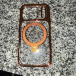 CASEKOO Cosmic Orange Glossy for iPhone 17 Pro Max Case [360 Spin Magnetic Stand][Fit for MagSafe][17FT Military Protection] Slim Polished for iPhone 17 Pro Max Case with Stand 6.9''. Cosmic Orange photo review