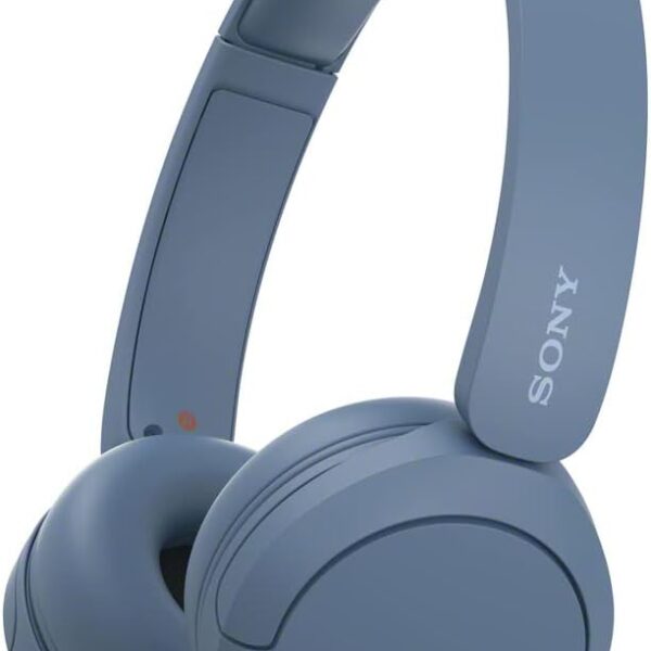 Sony WH-CH520 Wireless Headphones Bluetooth On-Ear Headset with Microphone and up to 50 Hours Battery Life with Quick Charging. Blue