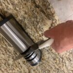 Narcissus Knife Sharpener. Professional 2 Stage Electric Knife Sharpener for Quick Sharpening & Polishing. with Scissors Sharpener and Metal Dust Collection Box. Stainless Steel. Silver photo review