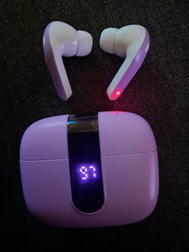 TAGRY Bluetooth Headphones True Wireless Earbuds 60H Playback LED Power Display Earphones with Wireless Charging Case IPX5 Waterproof in-Ear Ear buds with Mic for TV Smart Phone Laptop Computer Sports photo review