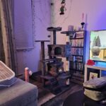 Yaheetech 54in Cat Tree. Multi-Level Cat Tower with Spacious Kitten-ear Perch. 2 Cozy Caves. Scratching Posts. Climbing Ladder. 2 Plush Balls. Durable Pet House Furniture for Indoor Kittens. Dark Gray photo review