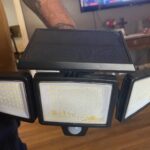 Tuffenough Solar Outdoor Lights 2500LM 210 LED Security Lights with Remote Control.3 Heads Motion Sensor Lights. IP65 Waterproof.270° Wide Angle Flood Wall Lights with 3 Modes(2 Packs) photo review