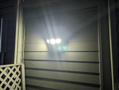 Tuffenough Solar Outdoor Lights 2500LM 210 LED Security Lights with Remote Control.3 Heads Motion Sensor Lights. IP65 Waterproof.270° Wide Angle Flood Wall Lights with 3 Modes(2 Packs) photo review