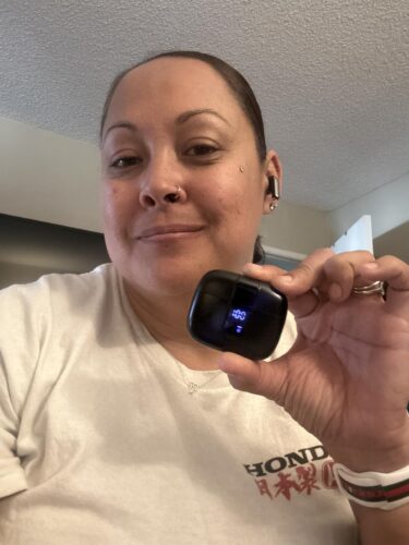 TAGRY Bluetooth Headphones True Wireless Earbuds 60H Playback LED Power Display Earphones with Wireless Charging Case IPX5 Waterproof in-Ear Ear buds with Mic for TV Smart Phone Laptop Computer Sports photo review