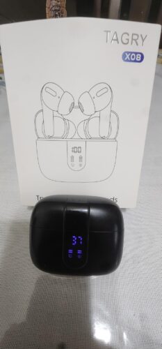 TAGRY Bluetooth Headphones True Wireless Earbuds 60H Playback LED Power Display Earphones with Wireless Charging Case IPX5 Waterproof in-Ear Ear buds with Mic for TV Smart Phone Laptop Computer Sports photo review