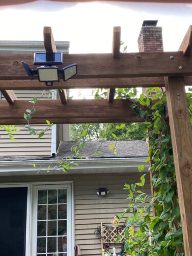 Tuffenough Solar Outdoor Lights 2500LM 210 LED Security Lights with Remote Control.3 Heads Motion Sensor Lights. IP65 Waterproof.270° Wide Angle Flood Wall Lights with 3 Modes(2 Packs) photo review