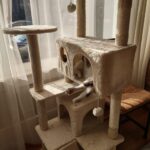 Yaheetech 54in Cat Tree. Multi-Level Cat Tower with Spacious Kitten-ear Perch. 2 Cozy Caves. Scratching Posts. Climbing Ladder. 2 Plush Balls. Durable Pet House Furniture for Indoor Kittens. Dark Gray photo review