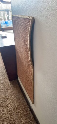 FUKUMARU Cat Scratcher Mat. 23.6 X 15.7 Inch Natural Sisal Cat Scratch Mats. Horizontal Cat Floor Scratching Pad Rug with Sticky Tapes. Protect Couch and Carpets photo review