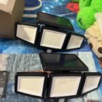 Tuffenough Solar Outdoor Lights 2500LM 210 LED Security Lights with Remote Control.3 Heads Motion Sensor Lights. IP65 Waterproof.270° Wide Angle Flood Wall Lights with 3 Modes(2 Packs) photo review